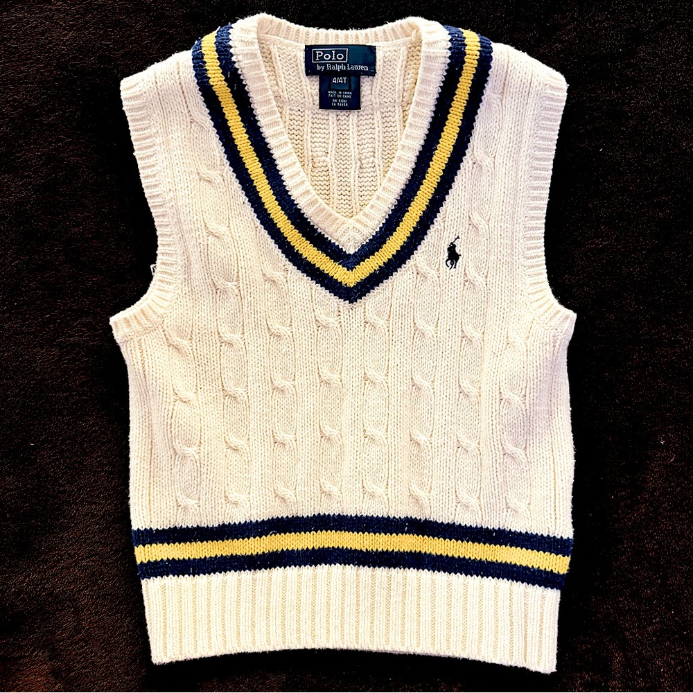 Ralph Lauren cricket Cable-Knit Cotton Sweater Vest